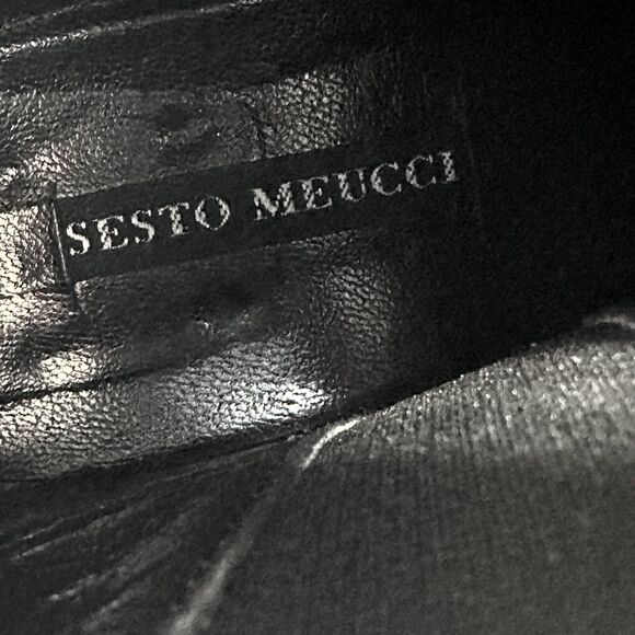 Sesto Meucci Womens Ankle Boots 39 Brown Suede Leather Woven Vero Cuoio Italy - Picture 15 of 16